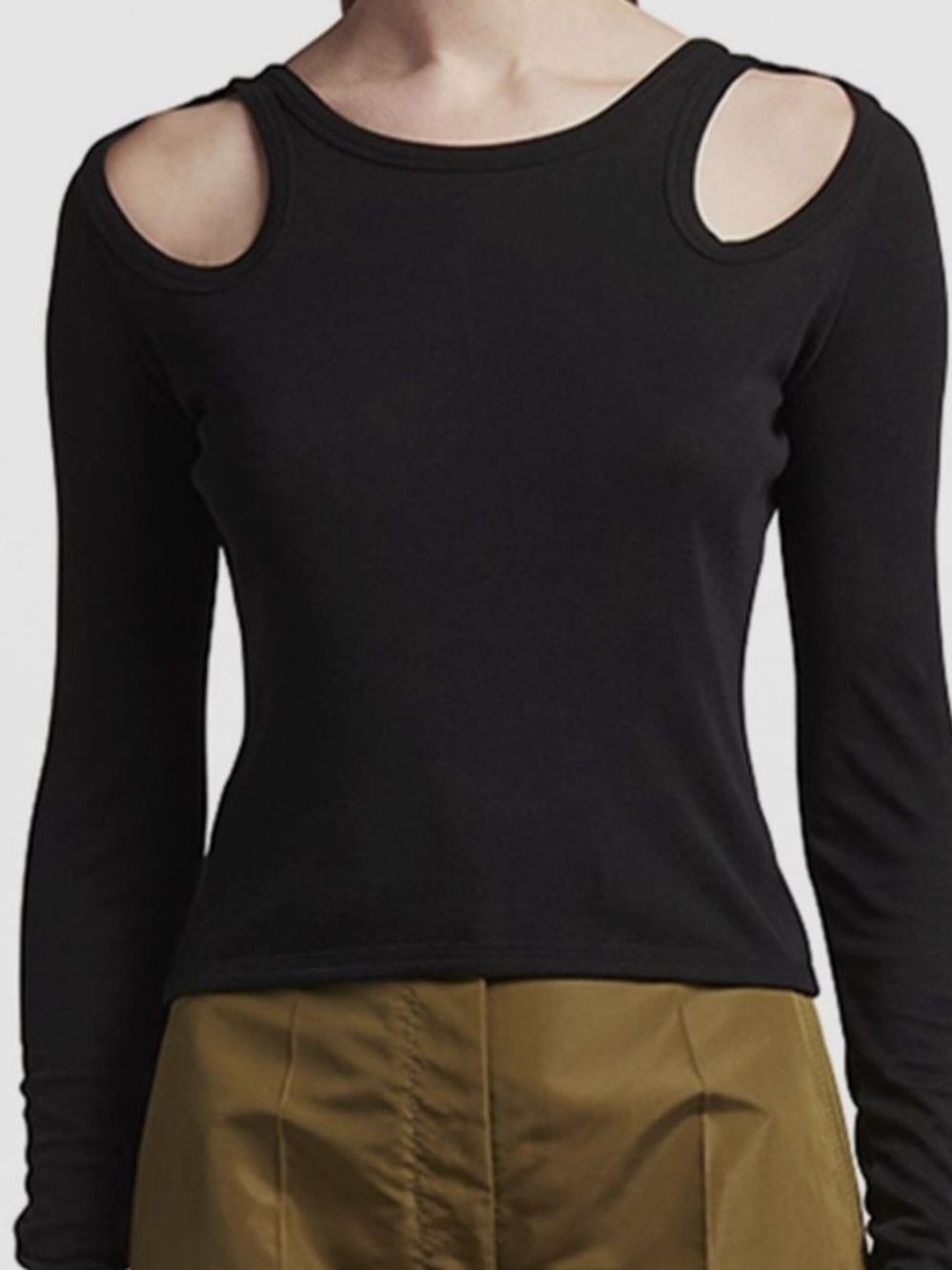 Free People Black Cut out Long Sleeve top XS/S new with tags